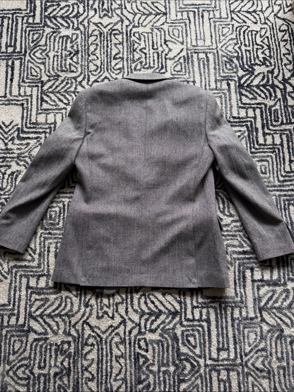 Men’s J. Crew Gray Textured Herringbone Wool-Blend Sport Coat Blazer 40R